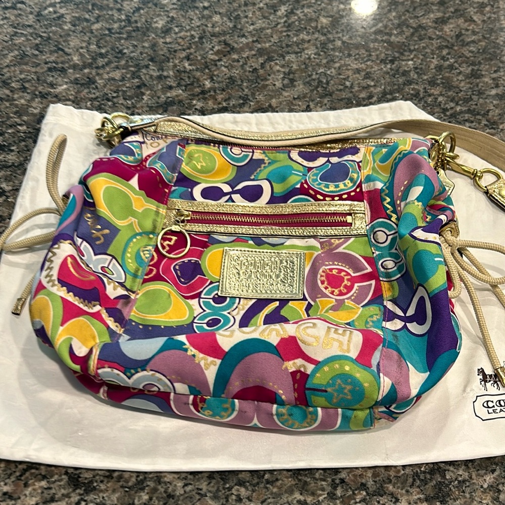 Retro Coach Soft Shoulder Bag